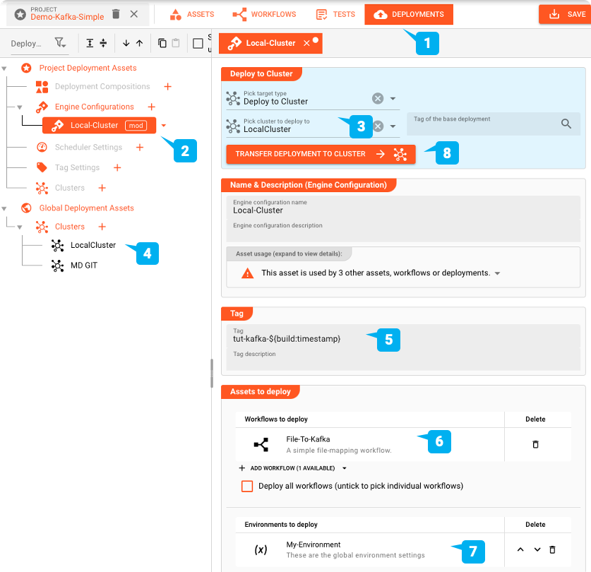 Deployment to local cluster setup