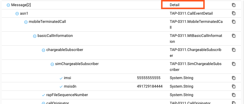 Decoded ASN.1 Sample File Viewing