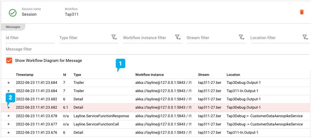 Sniffer Message Results