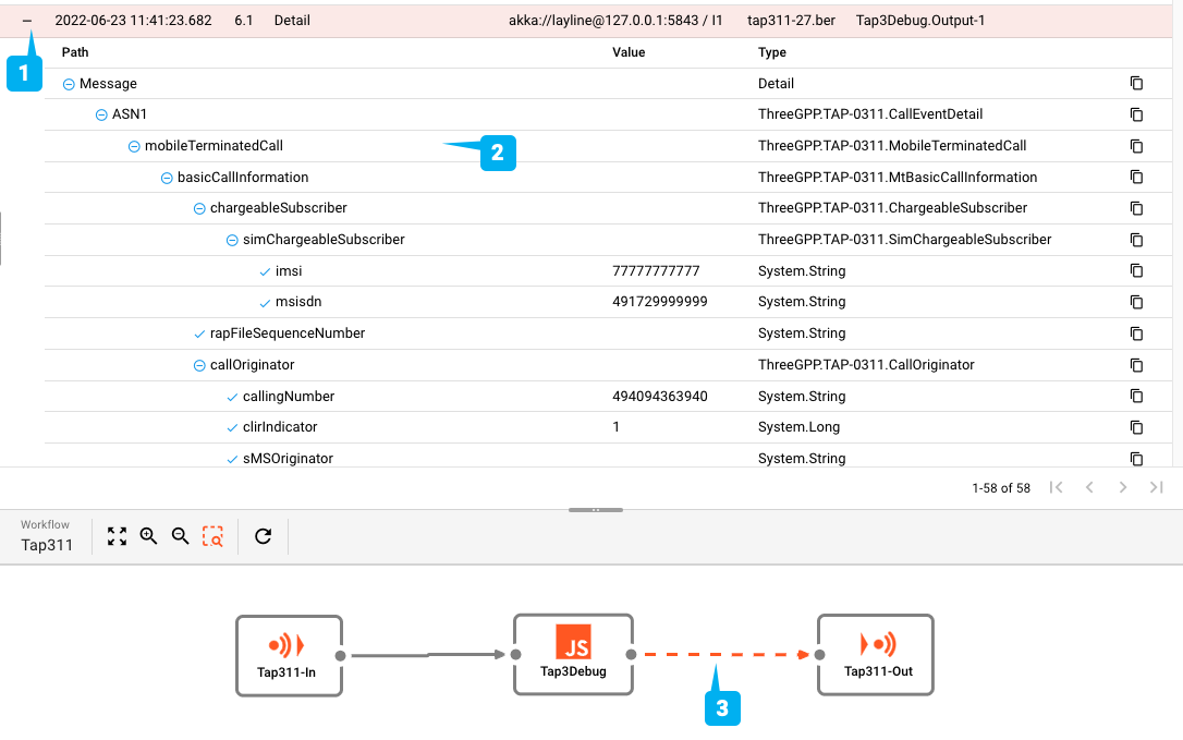 Sniffer Message Result Detail