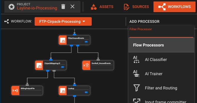 Visual workflow editor